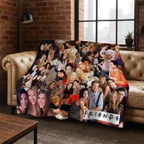 Classic Friends Central Perk TV Flannel Blanket,Cozy Soft Throw Blanket for Home Bedroom Bed Sofa Picnic Office Cover Gift Kid 75x90cm brown