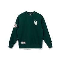 New Era MLB New York Yankees Logotipo Spaudinys Apvalus Kaklas Laisvas Ilgomis Rankovėmis Amerikietiškas Džemperis Vyriškas Džemperis Žalias 13546467 M black