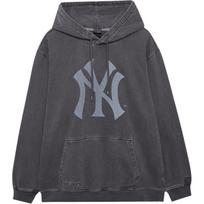 New Era FW24 MLB New York Yankees Embroidered Pullover Drawstring Vintage Washed Hoodie Unisex hoodie Black 14397935 XL gray