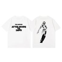 2026 Summer The Weeknd After Hours Til Dawn Tour Graphic T Shirts Harajuku Hip Hop Short Tshirt unisex comfortable and casual M black