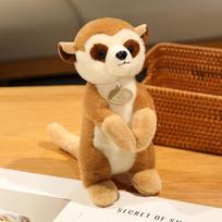 Cute Lifelike Stuffed Animal Ring Tailed Lemur Plush Toy Cartoon Meerkat Indri Plushies Soft Doll Kawaii Gift For Girl Boy beige