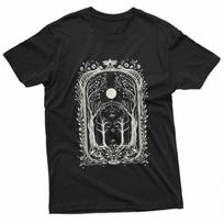 Tolkien Moria Gate Elvish Portal Fantasy TShirt Unisex T-Shirt L gray