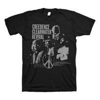 Camiseta Negra De Manga Corta Creedence Clearwater Revival ' S įvairiaspalvis