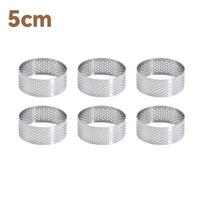 5/6/7/8cm Klasikinis 304 nerūdijančio plieno putėsių žiedas, pyrago forma su skylute, tarto pagrindas, bokštelis, vaisių pyragas, kišai, kepimo įrankis 5cm
