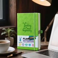 2026 Planner Weekly and Monthly,Self-Discipline Calendar Planner,Exquisite Notebook, Daily Plan Organizer for Home School Office žalia