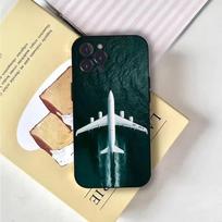 Lėktuvas Lėktuvas Telefono dėklas Telefono dėklas iPhone 16,15,14,13,12,11,Pro,X,XS,Max,XR,Plus,Mini minkštas juodas dangtelis iPhone15 blue