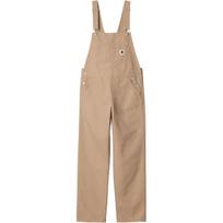 Carhartt WIP Fw24 Moteriškas kombinezonas su prijuoste Tiesus Daug kišenės Metaliniai kniedės Sunkus kvadratinis ženklas Reguliuojamos petnešėlės Moteriškas kombinezonas I034322-07E-02 XS beige
