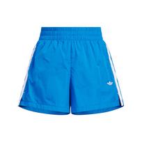 Adidas Originals 3 juostelių megzti šortai Patogūs universalūs madingi minkšti sportiniai šortai moteriški šortai Paukščio plunksnos mėlynumo KF0320 2XS blue