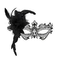 Moteriška kaukė-masquerade su kalnų krištolais, kamuolio, išleistuvių kaukė, Venecijos vakarėlio kaukė, pusės veido nėrinėta kaukė, akių kaukė, Mardi Gras kaukė 1 juoda