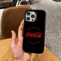 Hot C-Coca D-Drinks C-Cola  Phone Case For iPhone17,16,15,14,13,12,11 Plus,Pro Max Colored Silver Plated Inside Cover iPhone12 brown