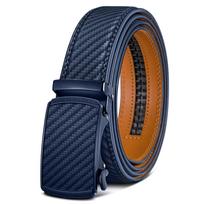 Trendy Men's Toothless Automatic Buckle Denim Belt - Versatile Business Casual Leather Accessory brown