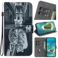 Stand Flip Wallet Case For OPPO Reno 15 Pro Max 11 12 14 Pro 5G reno 15C 13F 14F 12F 15F Flip Painted Pattern Wallet Phone Case Reno 15 Pro Max white