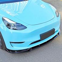 Tesla Model Y Front Lip Splitter 2019-2024: Three-Stage Modified Body Kit Matte Black