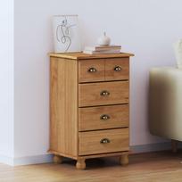 ASKIM Brown Drawer Chest of Drawers 45.8 x 40 x 79 cm