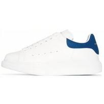 Alexander McQueen Oversized Sneaker Smooth Calfskin Low top Casual Shoes Women's White Blue 553770WHGP79086 35 white