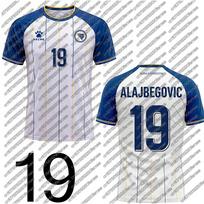 Bosnija ir Hercegovina Vaikų Futbolo Marškinėliai Vasariniai Futbolo Gerbėjų T-Shirt Vardas Numeris Šeimos Derinimo Sportinis Viršus XS gray