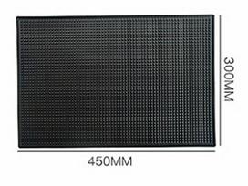 Non-Slip Bar Mat & Heat Insulating Rubber Coaster for Glasses & Coffee Machines gray