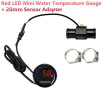 Universalus motociklo termometro prietaisų vandens temperatūros LED skaitmeninis ekranas su 20 mm temperatūros jutiklio adapteriu black