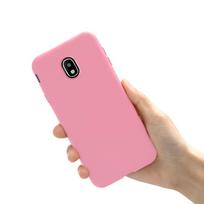 Telefono dėklas Samsung Galaxy J3 J5 J7 2017 dėklui J330 J530 J730 Saldainių spalvos minkštas TPU galinis dangtelis Samsung J3 J5 J7 2017 dėklui J5 2017 J530 rožinė