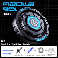 Metal EDC Fidget Spinner Rotatable With Luminous Effect Mechanical Card-pushing Function It's A Stress-Relieving Toy Gifts  Boys gray