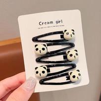 Red Polka Dot Hair Clip for Little Girls – Cute and Gentle on Hair, Ideal for Princess Hairstyles and Managing Small Wispy Strands. black