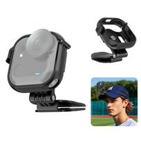 For Insta360 GO Ultra PULUZ Baseball Hat Clip Camera POV Vlog Mount (Black) juoda