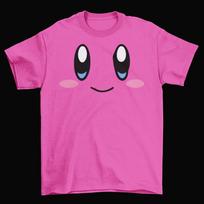 Kirby Face T-Shirt Unisex Adult Sizes Crystal Shards Mario Nintendo Game New S black