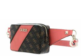 Guess, Camy, Textile Fanny Pack, 4G Logo, Coral/Brown, For Women black