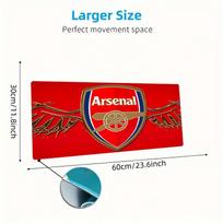 The Arsenal Football Club Mouse Pad, Large Gaming Desk Mat, Non-slip XXL Mousepad for Laptop & Tablet, Mini PC Playmat with Stitched Edges 30cmx60cm(11.8x23.6inch) brown