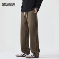 Mark Hua Fei Men's Wide-Leg Casual Sweatpants L gray