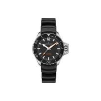 Hamilton Khaki Navy Series Automatic Mechanical Movement Diver Waterproof Watch 41mm Black Dial Stainless Steel Case Rubber Strap H77455330 Regular Watch Box,Black Dial H77455330 black