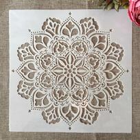 30*30cm Geometrinė Mandala B5 PASIDARYK pats Sluoksniavimo Trafaretai Tapybai Scrapbooking Dažymui Reljefavimui Albumas Dekoratyvinis Šablonas gray