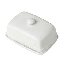 Modern Rectangular Shape Ceramic Butter Dish with Smooth Finishs Multipurpose Serving Tray Suitable for Kitchen Fridge balta
