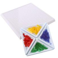 Plastikinis Blokus stalo žaidimas Ankstyvojo ugdymo daugiafunkcis spalvotų kvadratų žaidimas Montessori Nešiojama dėlionė Strategijos lenta white