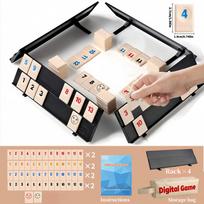 International Mahjong Number Game Set for Family Gatherings and Parties gray