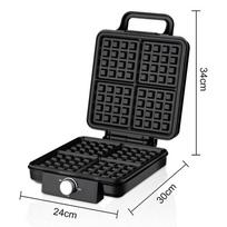 1500W Waffle Maker Fully Automatic Two sided Heating Electric Baking Pan Small  Household Breakfast Machine gray