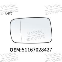 Automobilio plataus kampo galinio vaizdo veidrodėlio stiklas šildomas kairė dešinė 51167028427 51167028428 7 serijai E46 E65 E66 E67 2000-2008 white