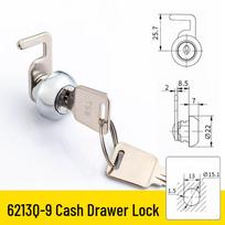 Anti-Theft Lock for Cash Box, Money Cabinet, Register Drawer, Shop Cashier Table, or File Cabinet white