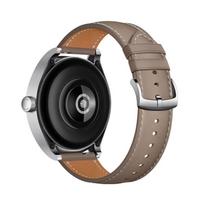 Compatible with Huawei WATCH Buds: Khaki Genuine Leather Strap, Black, 22MM, Business Style. 22MM juoda