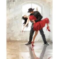 Šokėjų aistringas lotynų šokis Tango portretas Drobės tapyba Sienos meno plakatai Spaudiniai svetainei Modernus namų dekoras Paveikslai 21X30CMNo Framed white