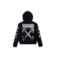 OFF WHITE Edouard Manet Plaukiojanti studija Strėlės Užtrauktuku su gobtuvu OMBE001G20FLE0011088 M juoda