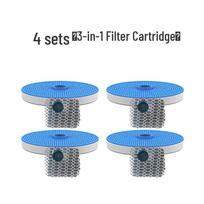 Stainless Steel Pet Water Fountain: Automatic Circulating Filter for Pure Water Quality - Square Design for Cats. AU Plug gray