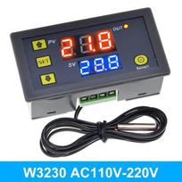 1PC W3230 AC110-220V zondo linija 20A skaitmeninis temperatūros valdymo LED ekrano termostatas su šilumos / vėsinimo valdymo prietaisu gray