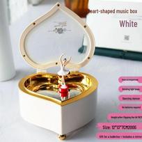 Heart-Shaped Cartoon Jewelry Box with Music As Shown balta