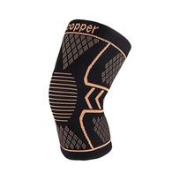 Copper Knee Support Pad Braces Compression Knee Sleeve Arthritis Joint Pain Relief Sports Fitness Workout Running Unisex M black