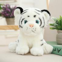 Simuliuotas tigro pliušinis žaislas Sibiro tigras didelė lėlė vaikiška pagalvė-lėlė zoologijos sodo dovana 15Cm small balta