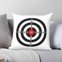 Gun Shooting Range Bullseye Target Square Pillowcase Polyester Linen Velvet Pattern Zip Decor Throw Pillow Case Room Cover 30X30CM