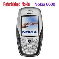 Atnaujintas originalus Nokia 6600 mobilusis telefonas su 1 SIM kortele No charger juoda