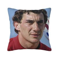 Ayrton Senna 000162 Pillow Case Pillows Cover Ornamental Pillows Dakimakura Pillow Case Pillow Cover 12x12Inch black