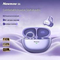 Newman S6 Pro AI Translator Clip-on Wireless Earphones violetinė